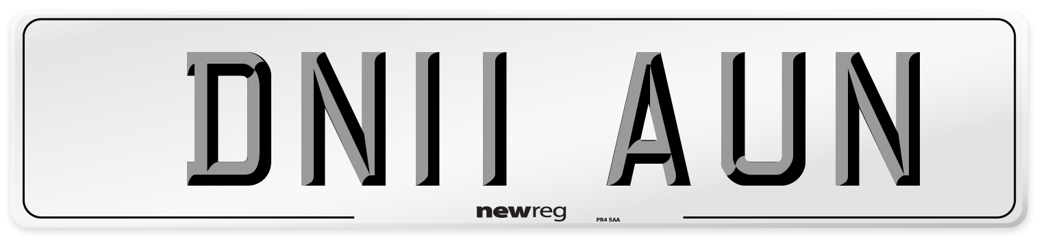 DN11 AUN Number Plate from New Reg